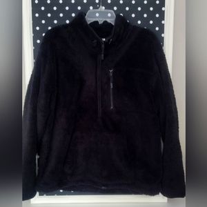 PINK Fuzzy 3/4 Zipper Pullover Size L